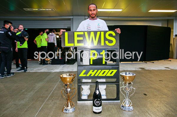 Lewis Hamilton Mercedes & Great Britain 100th F1 win Russia 2021