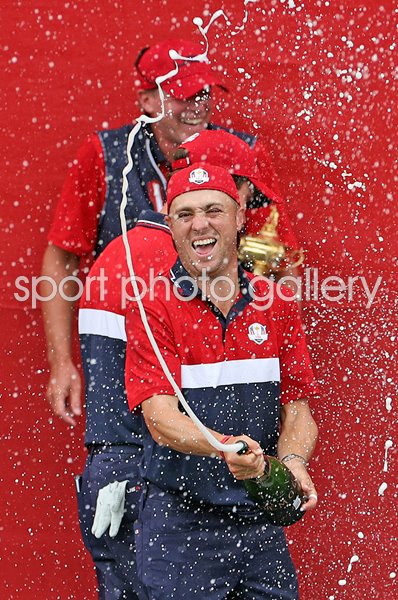 Justin Thomas United States celebrates Ryder Cup 2020 win 