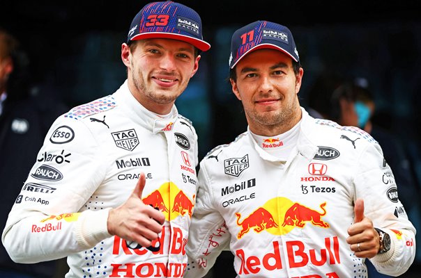 Max Verstappen & Sergio Perez Red Bull White Honda Tribute Livery F1 Turkey 2021