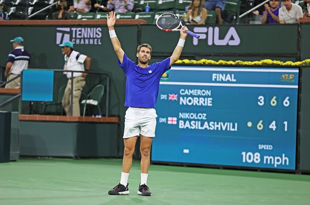 Cameron Norrie Great Britain Winning Moment Indian Wells 2021