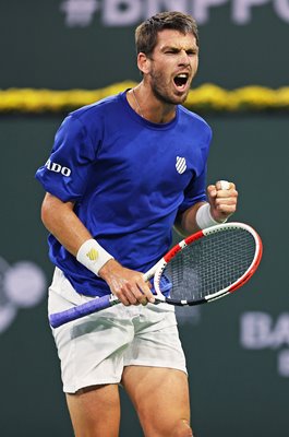 Cameron Norrie Great Britain celebrates Indian Wells Final 2021