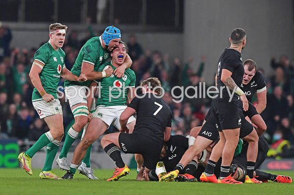 James Lowe Ireland celebrates v New Zealand Dublin 2021