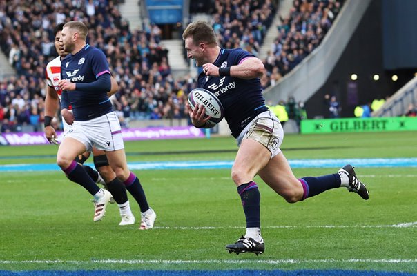 Stuart Hogg breaks Scotland try record Murrayfield v Japan 2021