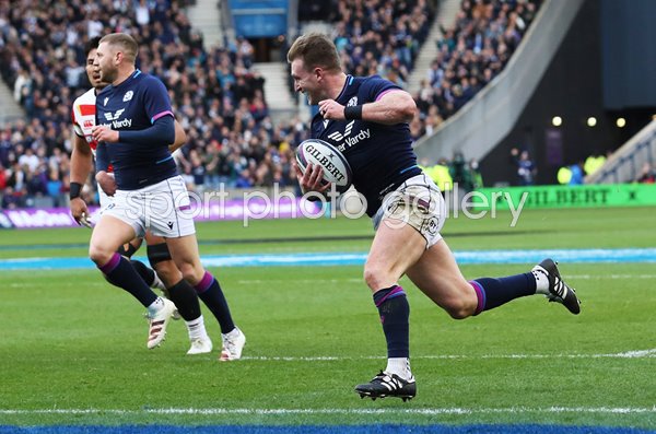 Stuart Hogg breaks Scotland try record Murrayfield v Japan 2021