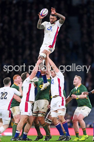 Courtney Lawes England lineout catch v South Africa 2021  