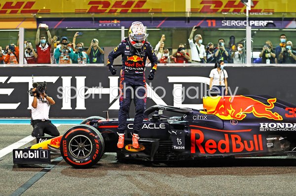 Max Verstappen Red Bull World Drivers Champion Abu Dhabi 2021