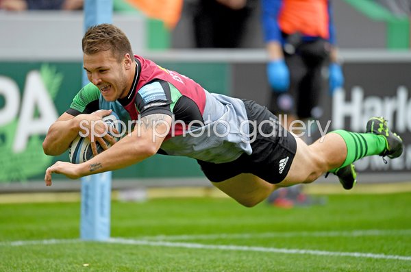Andre Esterhuizen Harlequins scores v Bath Premiership Rugby 2022