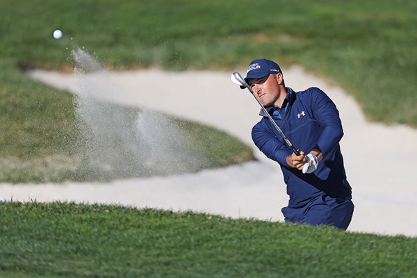 Jordan Spieth bunker shot Pebble Beach Pro-Am 2022
