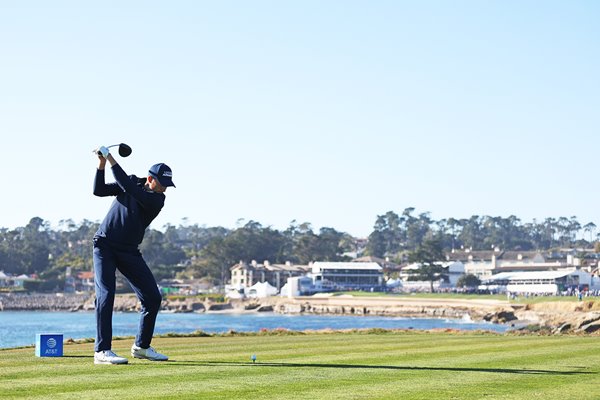 Jordan Spieth 18th tee Pebble Beach Pro-Am 2022