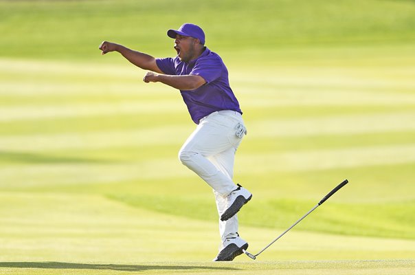 Harold Varner III USA Monster Winning Putt Saudi International 2022