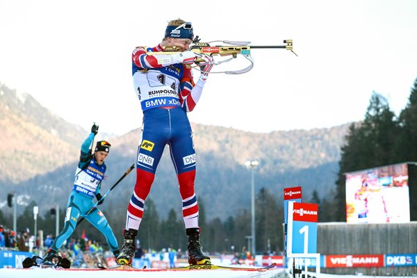 Johannes Thingnes Boe Norway Shoots Biathlon Relay Germany 2018