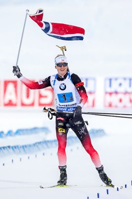 Johannes Thingnes Boe Norway Biathlon Relay Gold Sweden 2019