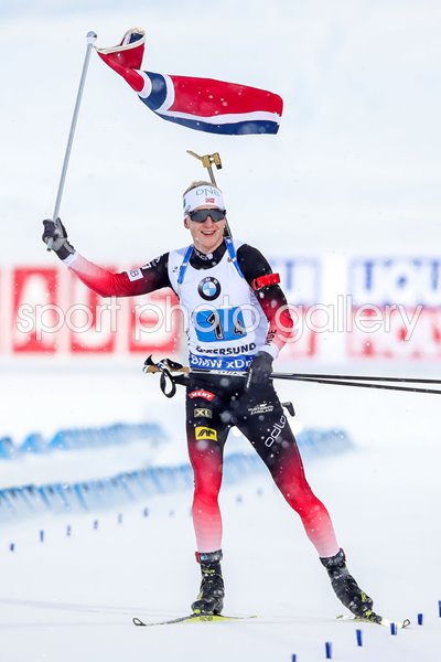 Johannes Thingnes Boe Norway Biathlon Relay Gold Sweden 2019