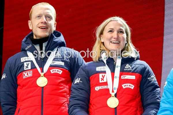 Johannes Thingnes Boe & Marte Olsbu Roeiseland Norway Gold Italy 2020