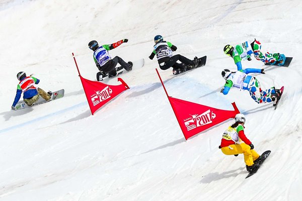 Lindsey Jacobellis Snowboard Cross Final Worlds Spain 2017  