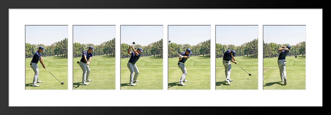 Xander Schauffele USA Six Stage Swing Sequence Collage