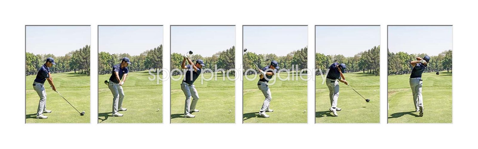 Xander Schauffele USA Six Stage Swing Sequence Collage