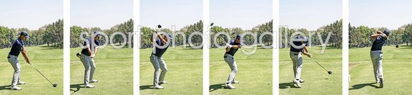 Xander Schauffele USA Six Stage Swing Sequence Collage