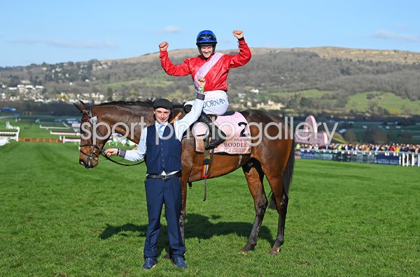 Rachael Blackmore celebrates Gold Cup win on A Plus Tard Cheltenham 2022 
