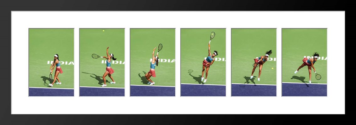 Emma Raducanu Great Britain 6 Stage Serve Sequence Indian Wells 2022