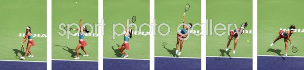 Emma Raducanu Great Britain 6 Stage Serve Sequence Indian Wells 2022
