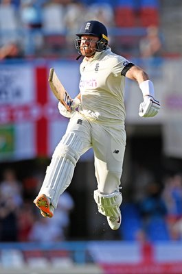 Jonathan Bairstow England celebrates v West Indies Antigua Test 2022