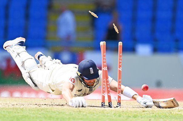Jonathan Bairstow England dives v West Indies Antigua Test 2022