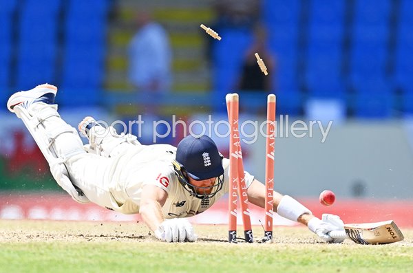 Jonathan Bairstow England dives v West Indies Antigua Test 2022