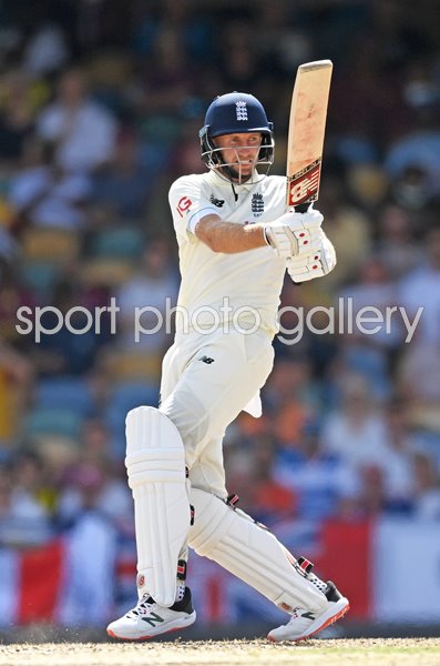 Joe Root England bats v West Indies Barbadoes Test 2022