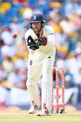England wicketkeeper Ben Foakes v West Indies Barbados Test 2022