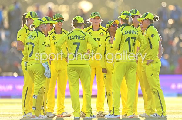Australia Team Huddle Women's Cricket World Cup Final 2022