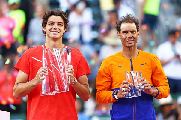 Champion Taylor Fritz USA & Runner Up Rafael Nadal Indian Wells 2022