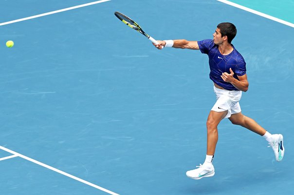 Carlos Alcaraz Spain Forehand Miami Open Final 2022
