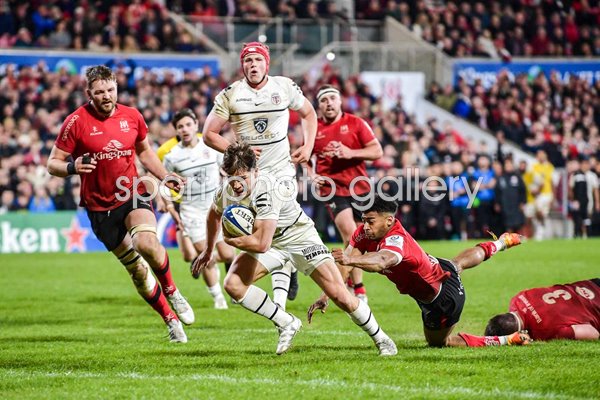 Antoine Dupont Toulouse scores v Ulster Champions Cup 2022