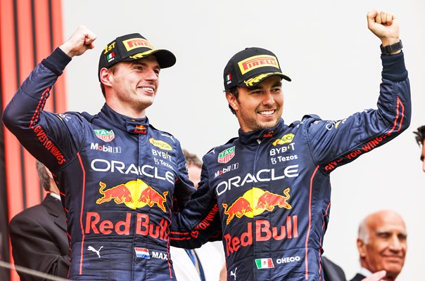 Max Verstappen & Sergio Perez Red Bull 1 and 2 F1 Imola 2022