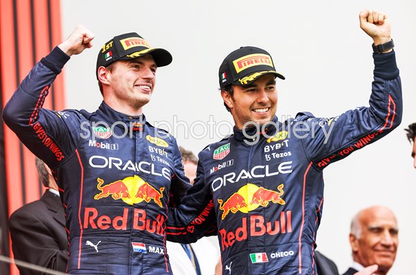 Max Verstappen & Sergio Perez Red Bull 1 and 2 F1 Imola 2022