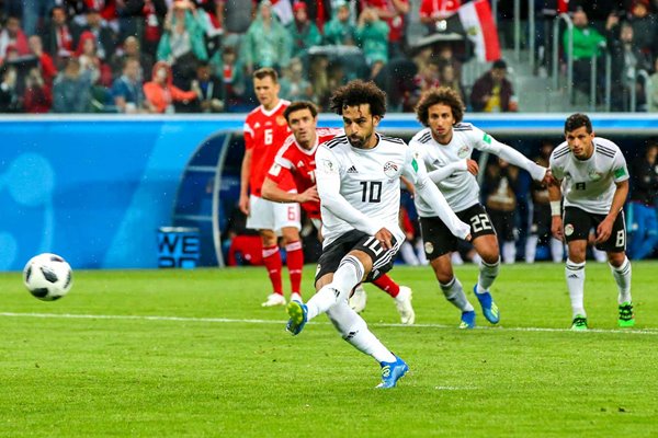 Mohamed Salah Egypt penalty v Russia Group A World Cup 2018