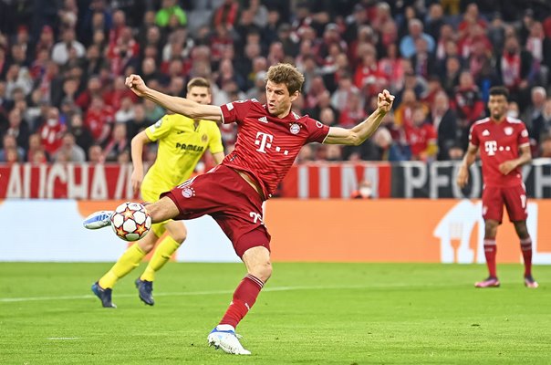 Thomas Mueller Bayern Munich v Villarreal Quarter Final Champions League 2022