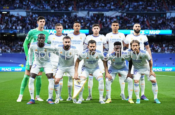 Real Madrid team line up Semi Final Leg Two 2022 Champions League