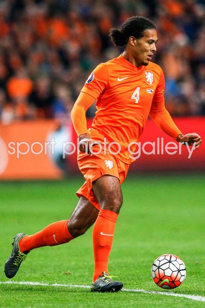 Virgil van Dijk Netherlands v Czech Republic Euro Qualifier Amsterdam 2016