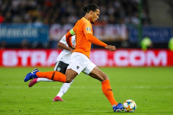 Virgil van Dijk Netherlands v Germany Euros Qualifier Hamburg 2019
