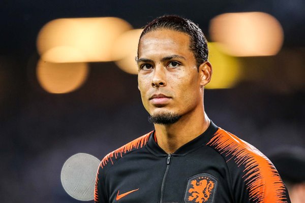 Virgil van Dijk Netherlands v Germany Euro Qualifier Hamburg 2019