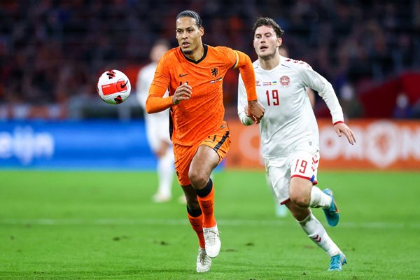Virgil van Dijk Netherlands v Denmark International Friendly Amsterdam 2022