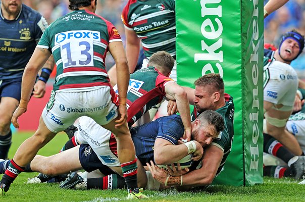 Robbie Henshaw Leinster scores v Leicester Champions Cup 2022