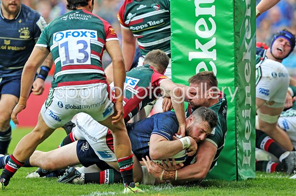 Robbie Henshaw Leinster scores v Leicester Champions Cup 2022