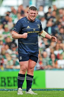 Tadhg Furlong Leinster celebrates v Leicester Quarter Final Champions Cup 2022