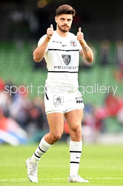 Romain Ntamack Toulouse celebrates win v Munster Champions Cup 2022