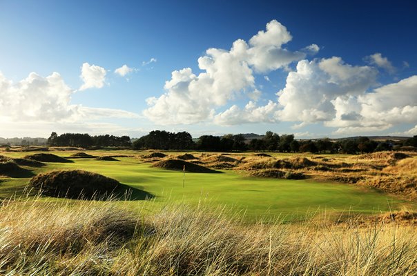 Homeward par 4 13th hole Panmure Golf Club Barry Scotland