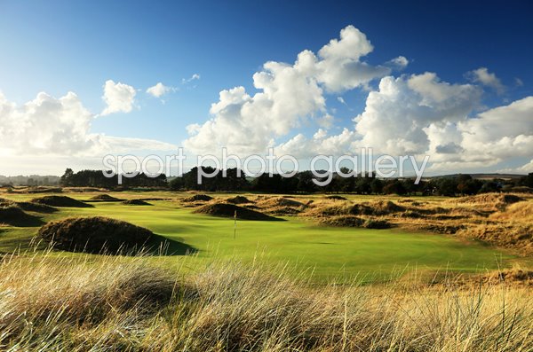 Homeward par 4 13th hole Panmure Golf Club Barry Scotland