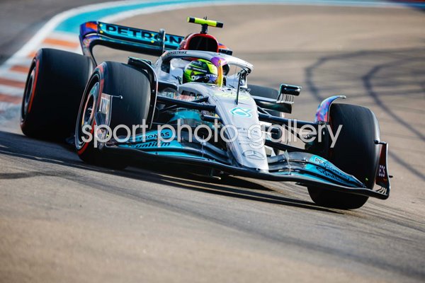 Lewis Hamilton Great Britain Driving Mercedes Miami 2022